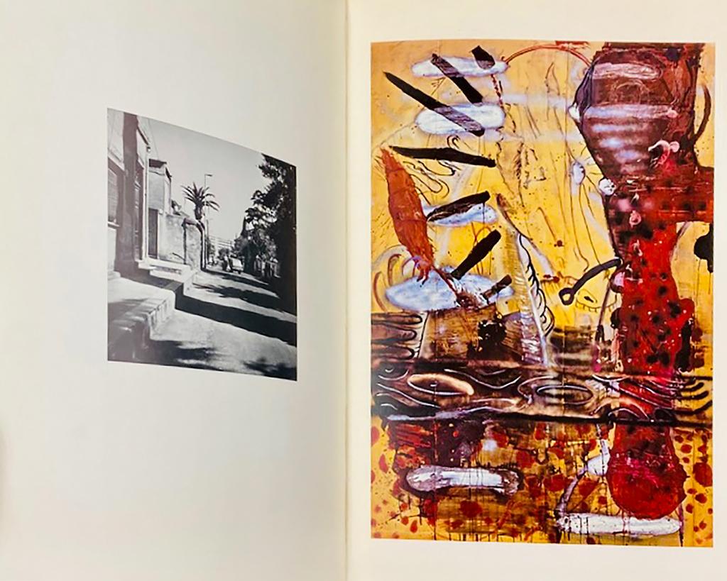 Signed Julian Schnabel 'Tableaux Tati Les Plus Bas Prix' catalog:
Front cover is hand-signed (J.S.) and inscribed by Schnabel to the historic critic and downtown art scene fixture Edit Deak.

Published on the occasion of Schnabel’s 1990 show at the