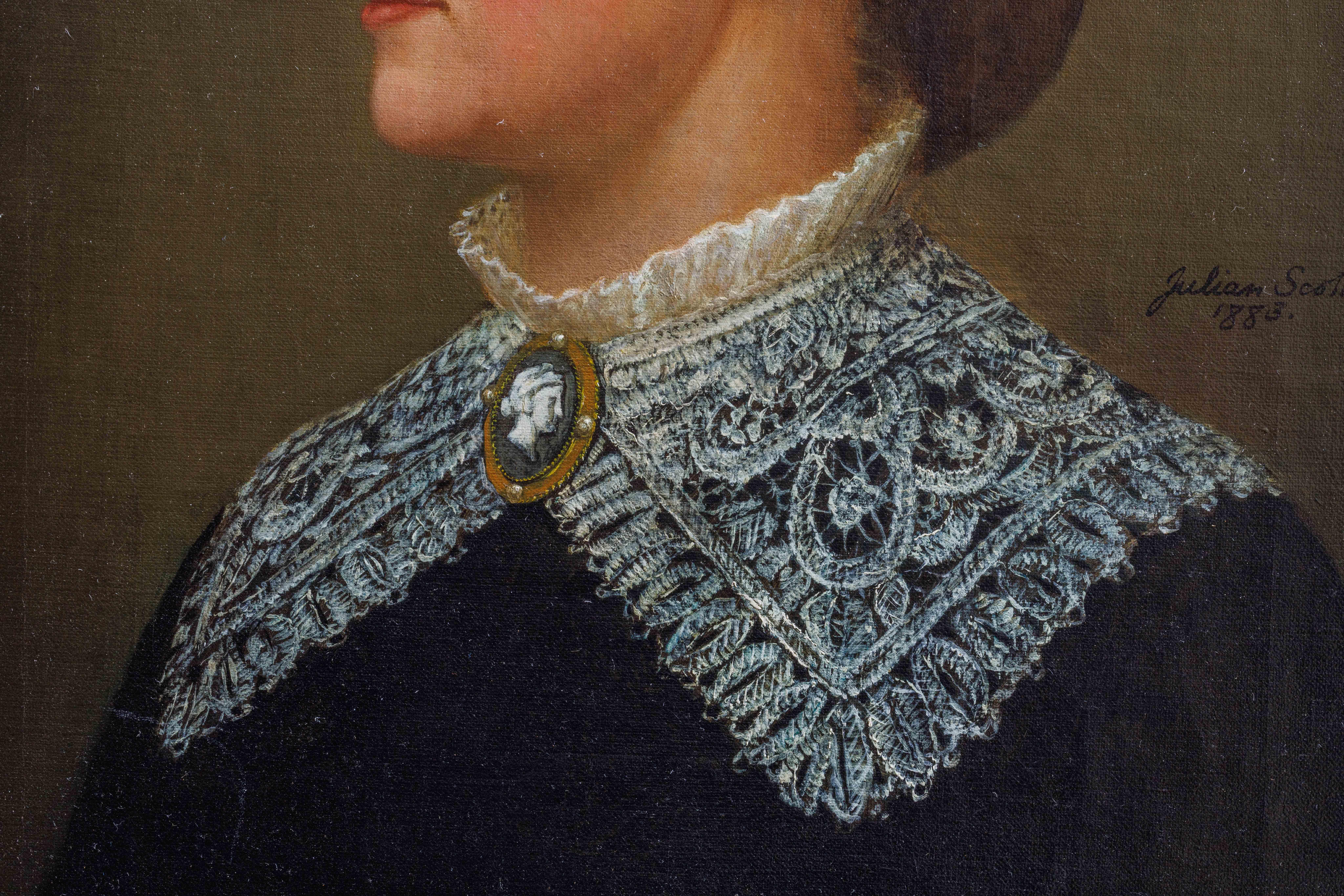 Julian Scott American, (1846-1901) A Portrait of Isabella Penn Smith Fleming For Sale 1