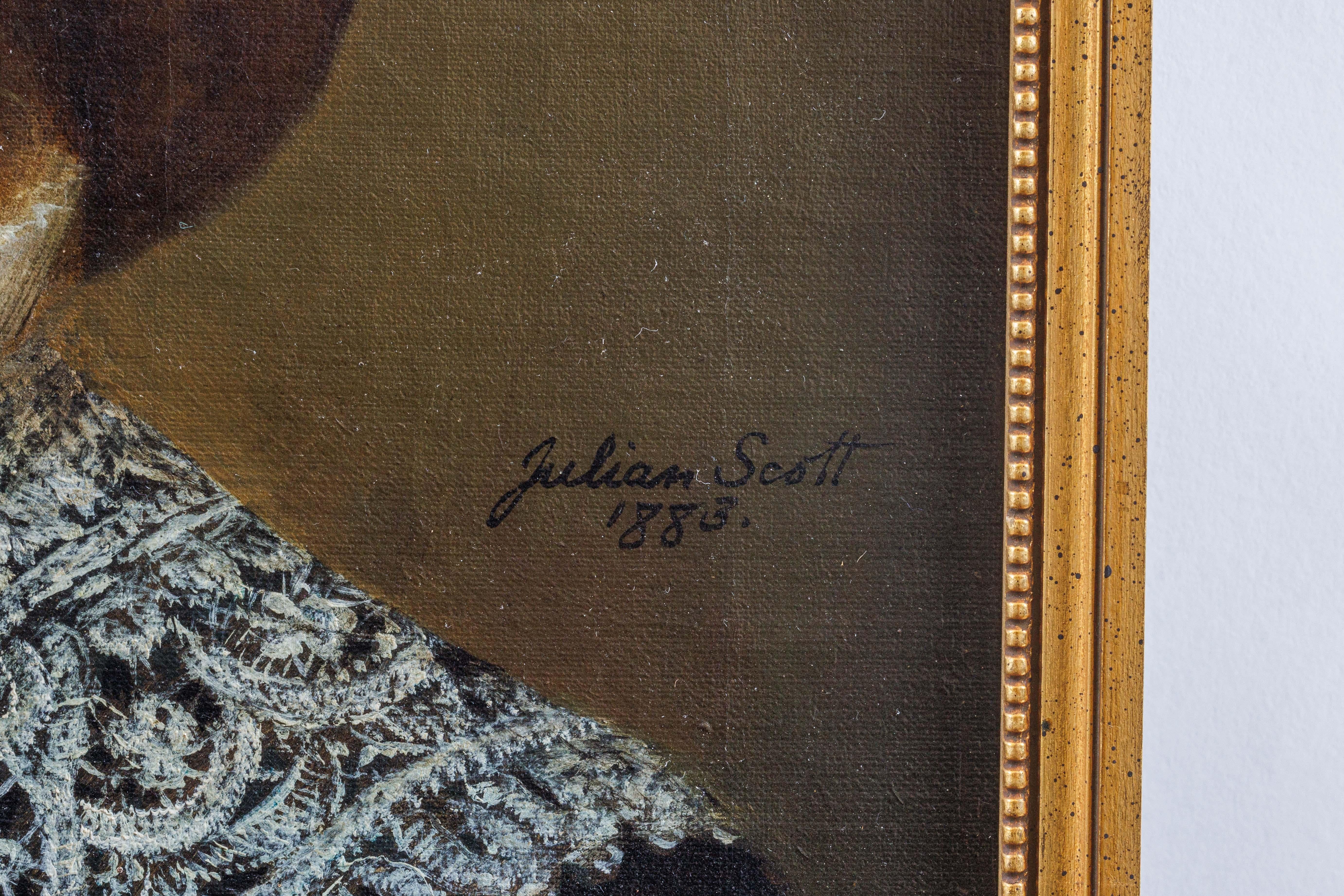 Julian Scott American, (1846-1901) A Portrait of Isabella Penn Smith Fleming For Sale 2