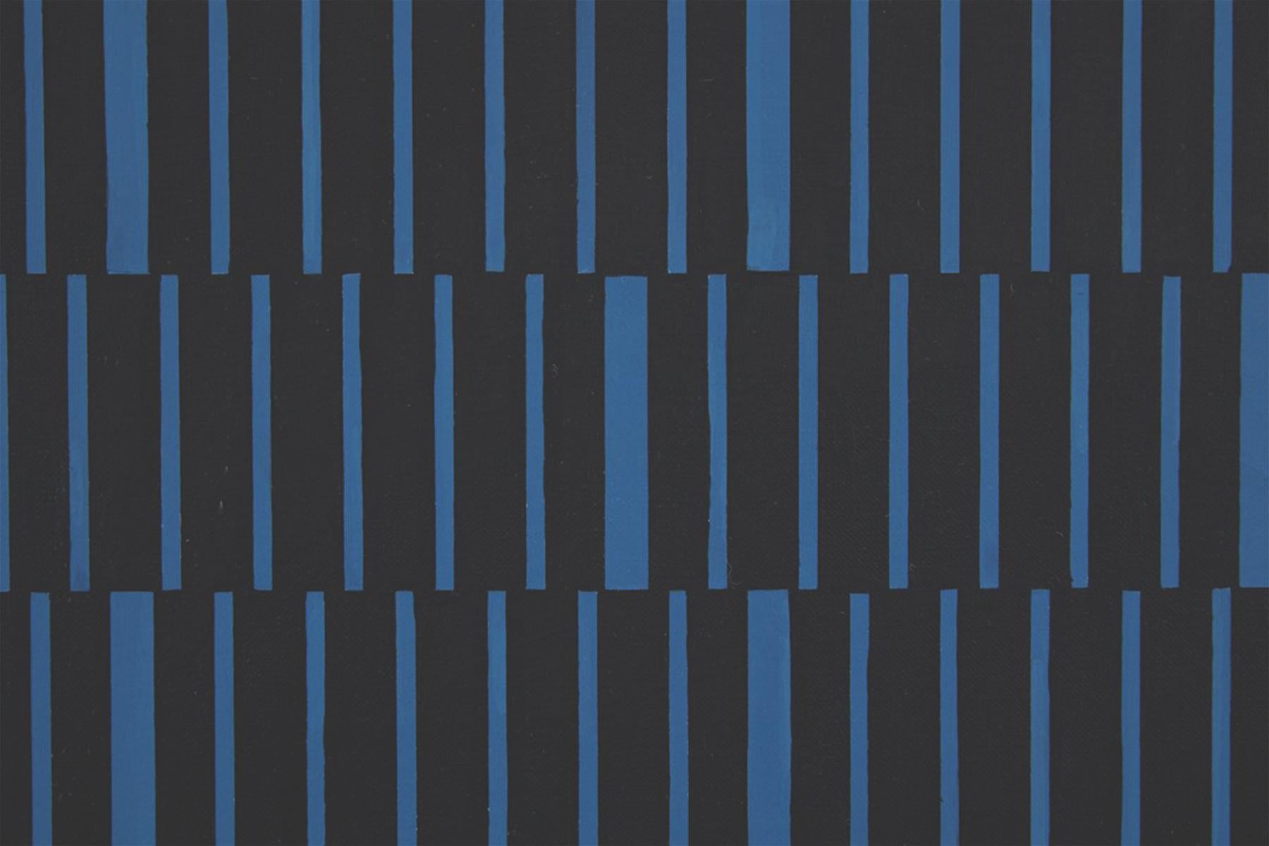 Double Focus II Mid-Century OpArt Abstract Geometric painting, Cleveland school - Op Art Painting by Julian Stanczak
