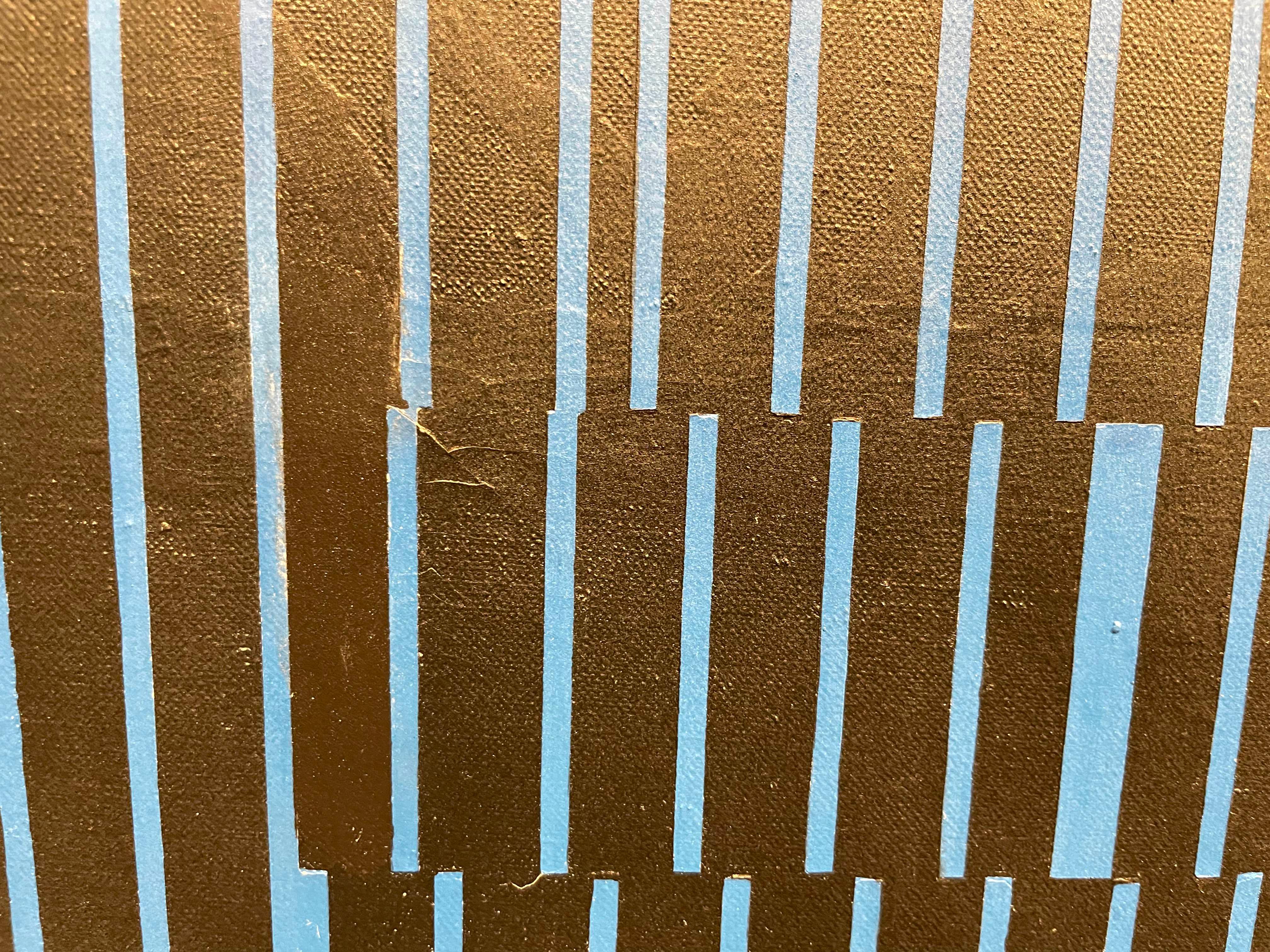 Double Focus II Mid-Century OpArt Abstract Geometric painting, Cleveland school For Sale 1