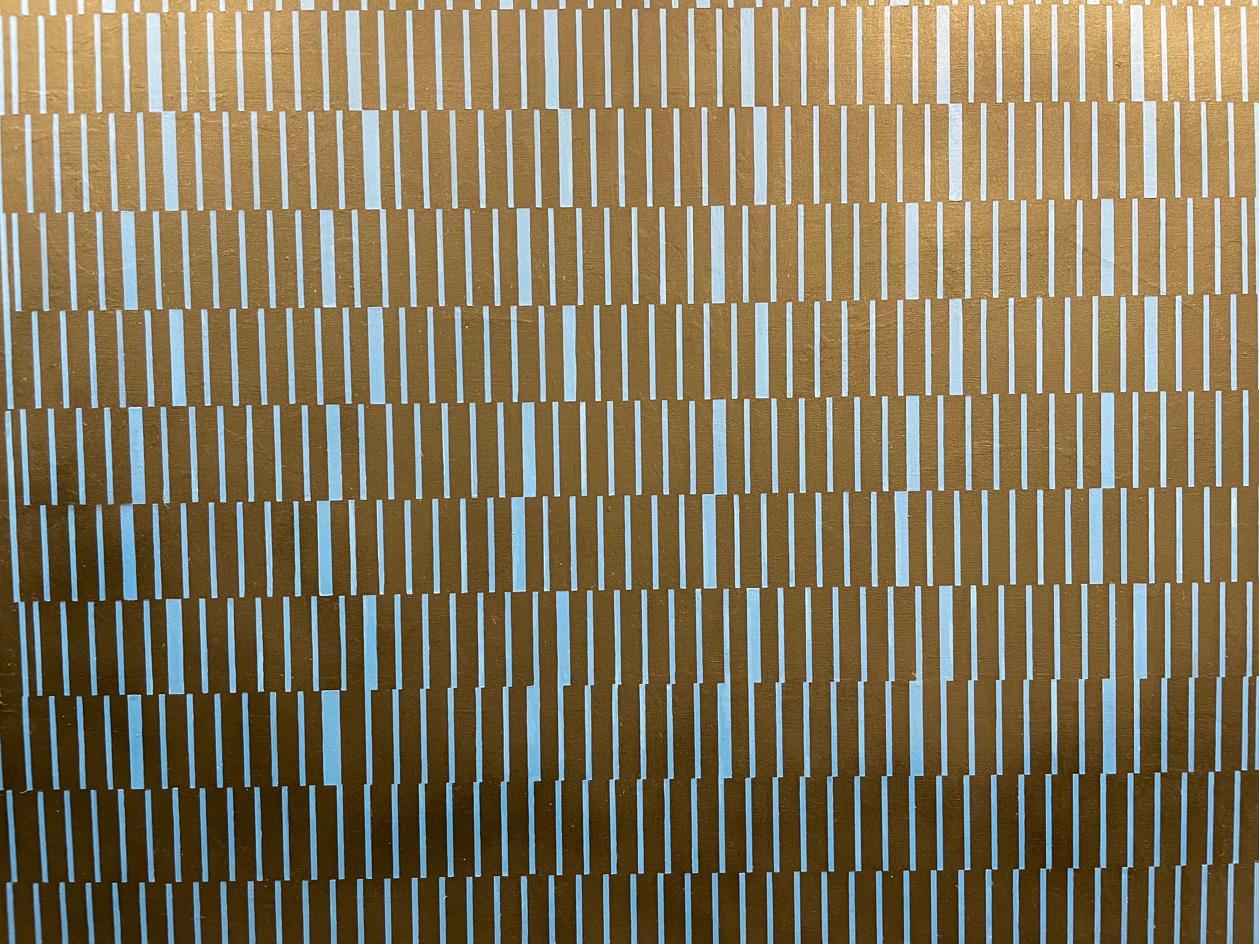 Double Focus II Mid-Century OpArt Abstract Geometric painting, Cleveland school For Sale 2