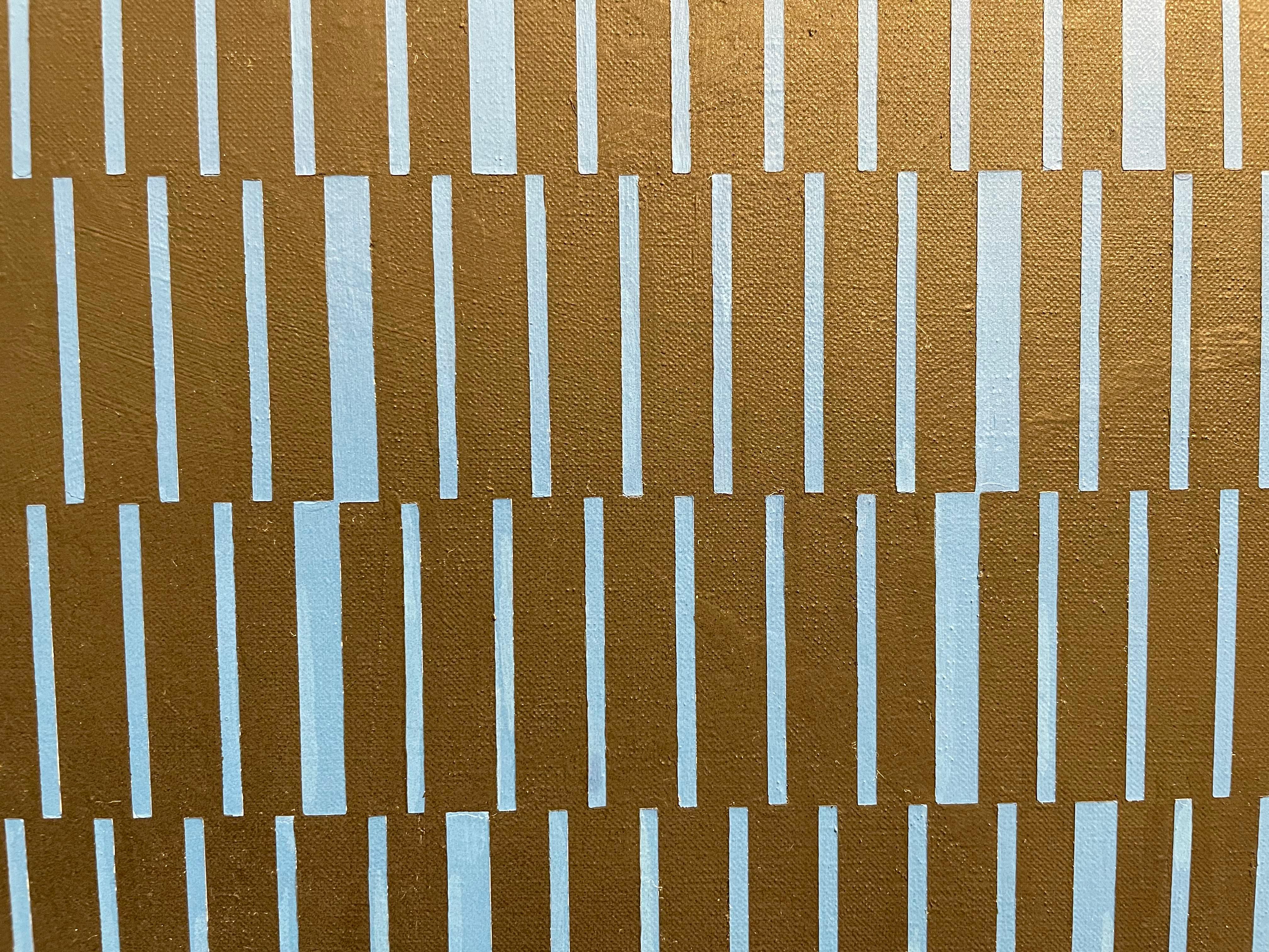 Double Focus II Mid-Century OpArt Abstract Geometric painting, Cleveland school For Sale 3