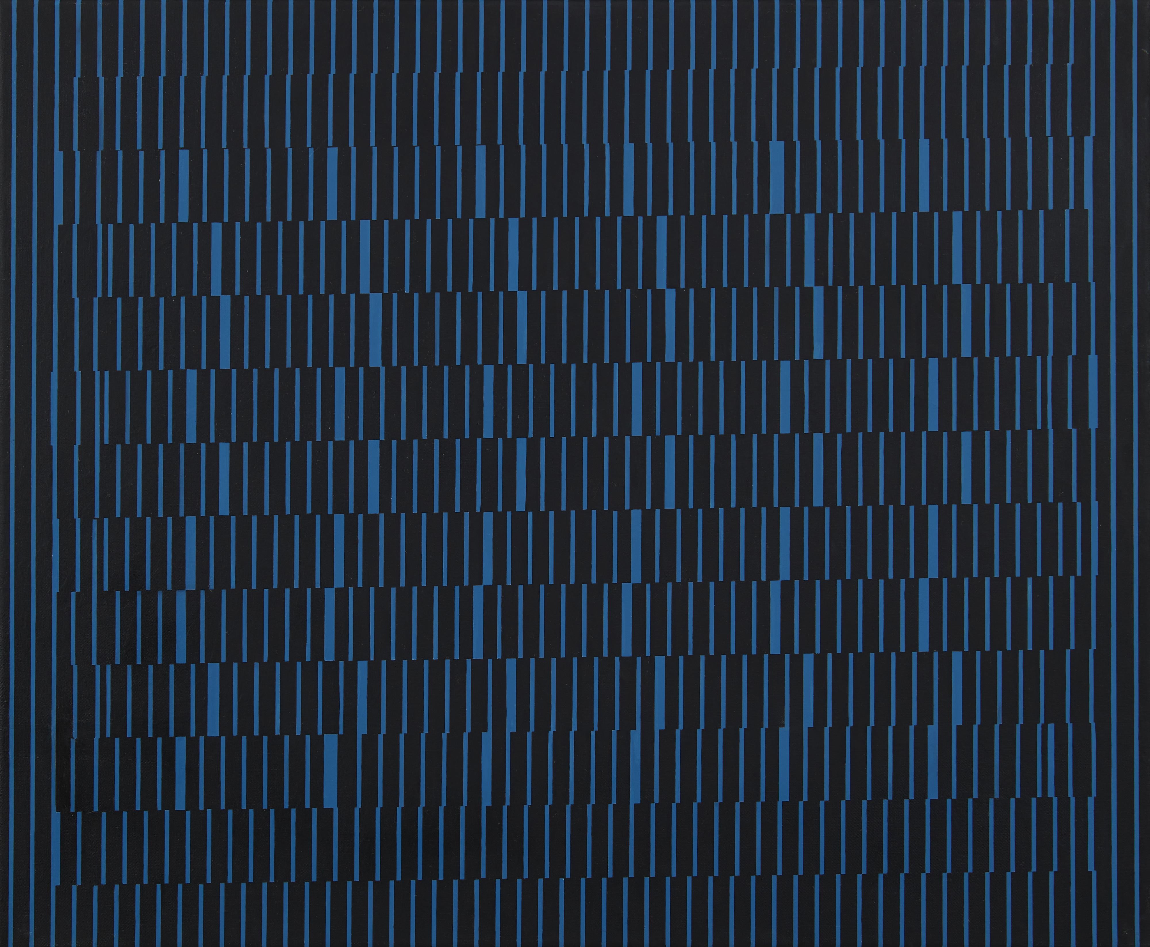 Double Focus II OpArt, peinture géométrique abstraite du milieu du siècle dernier, école de Cleveland
