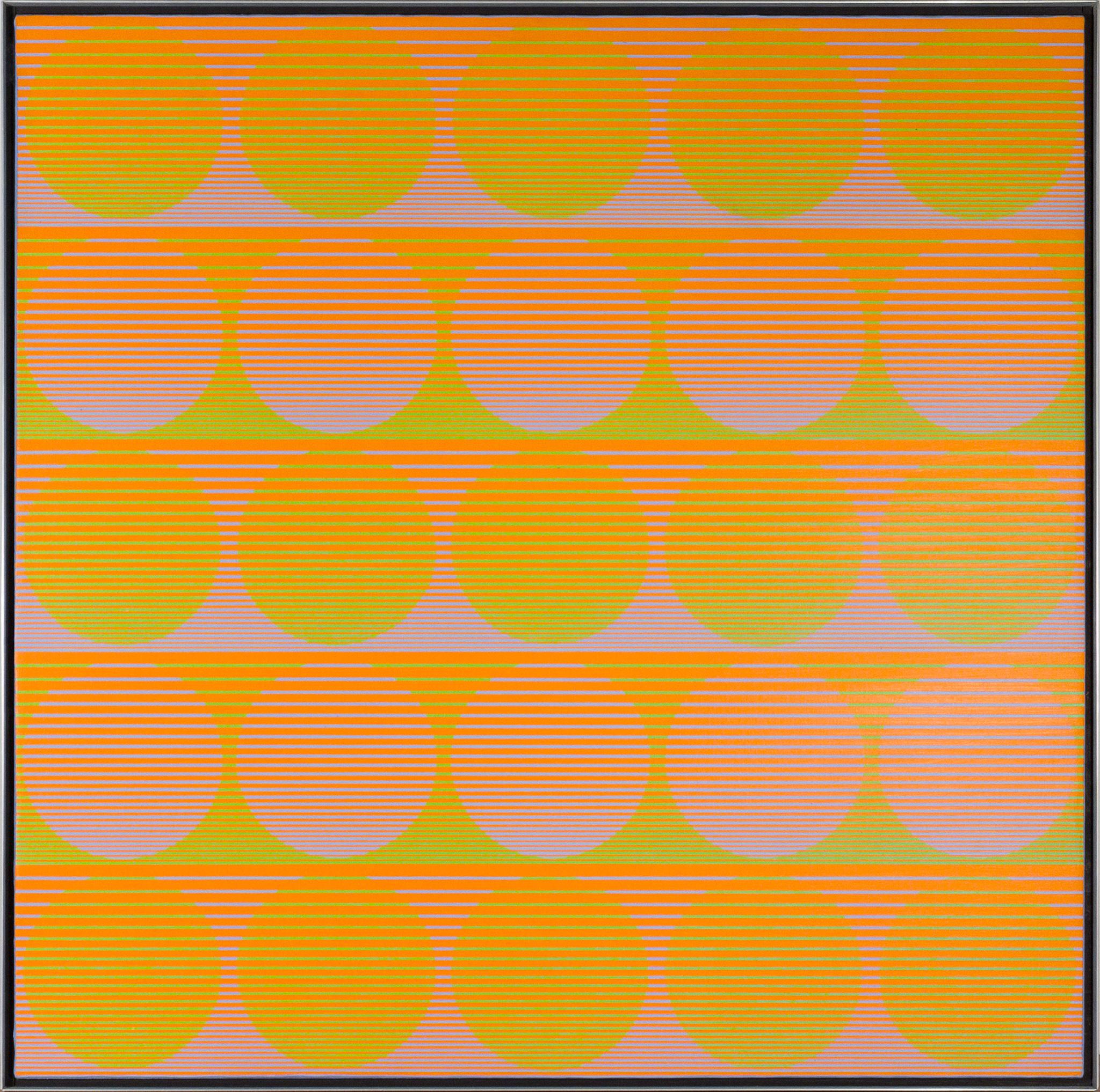 Rows - Op Art Painting by Julian Stanczak