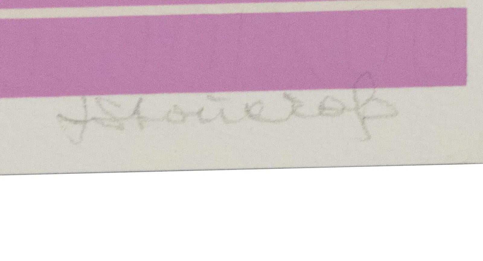 Luftbild, aus Zwölf Fortschritte (Violett), Abstract Print, von Julian Stanczak