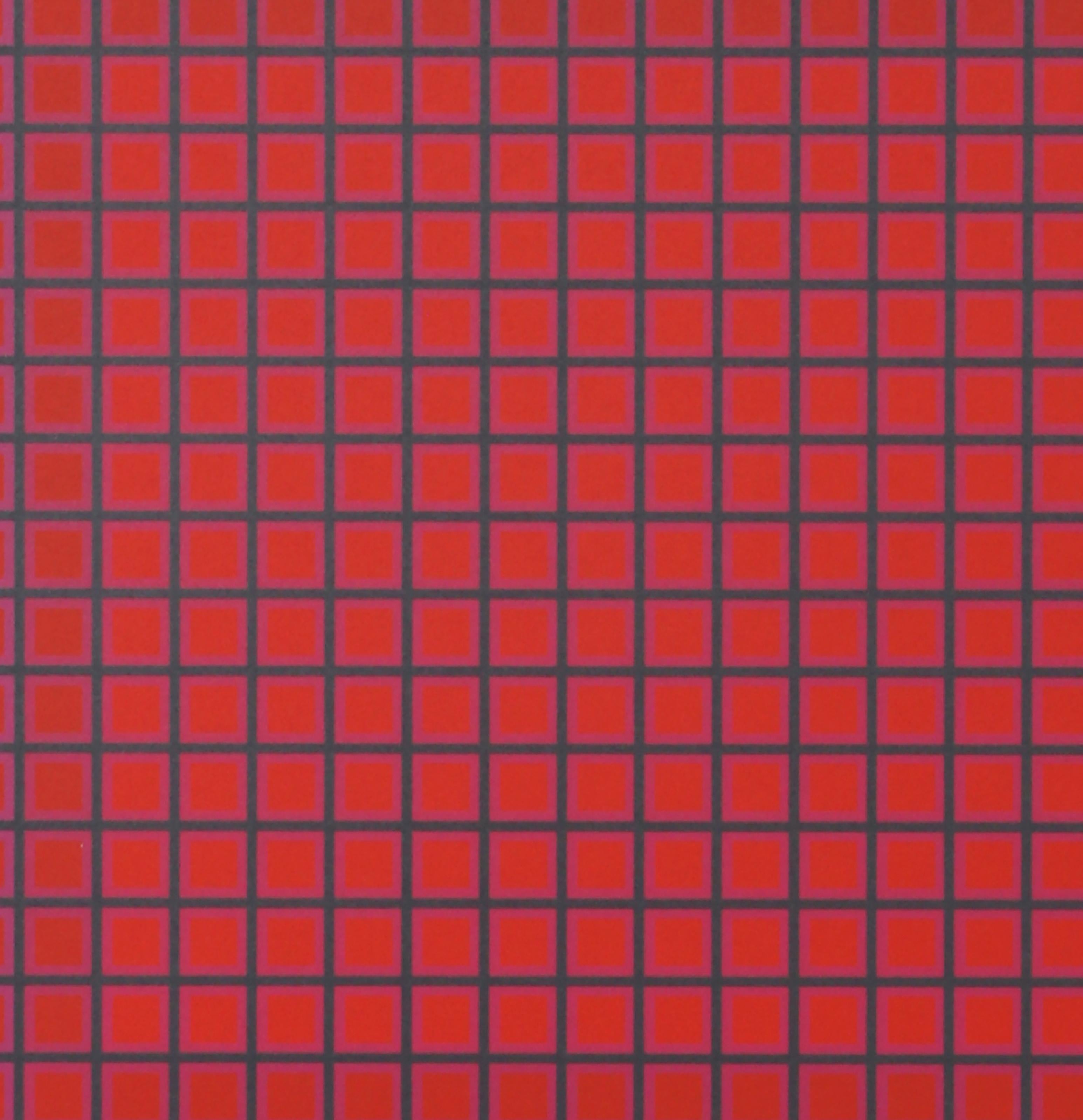 Compounded Red, Op Art Screenprint by Julian Stanczak For Sale 2