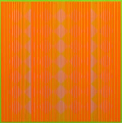 Diamantes flotando en naranja