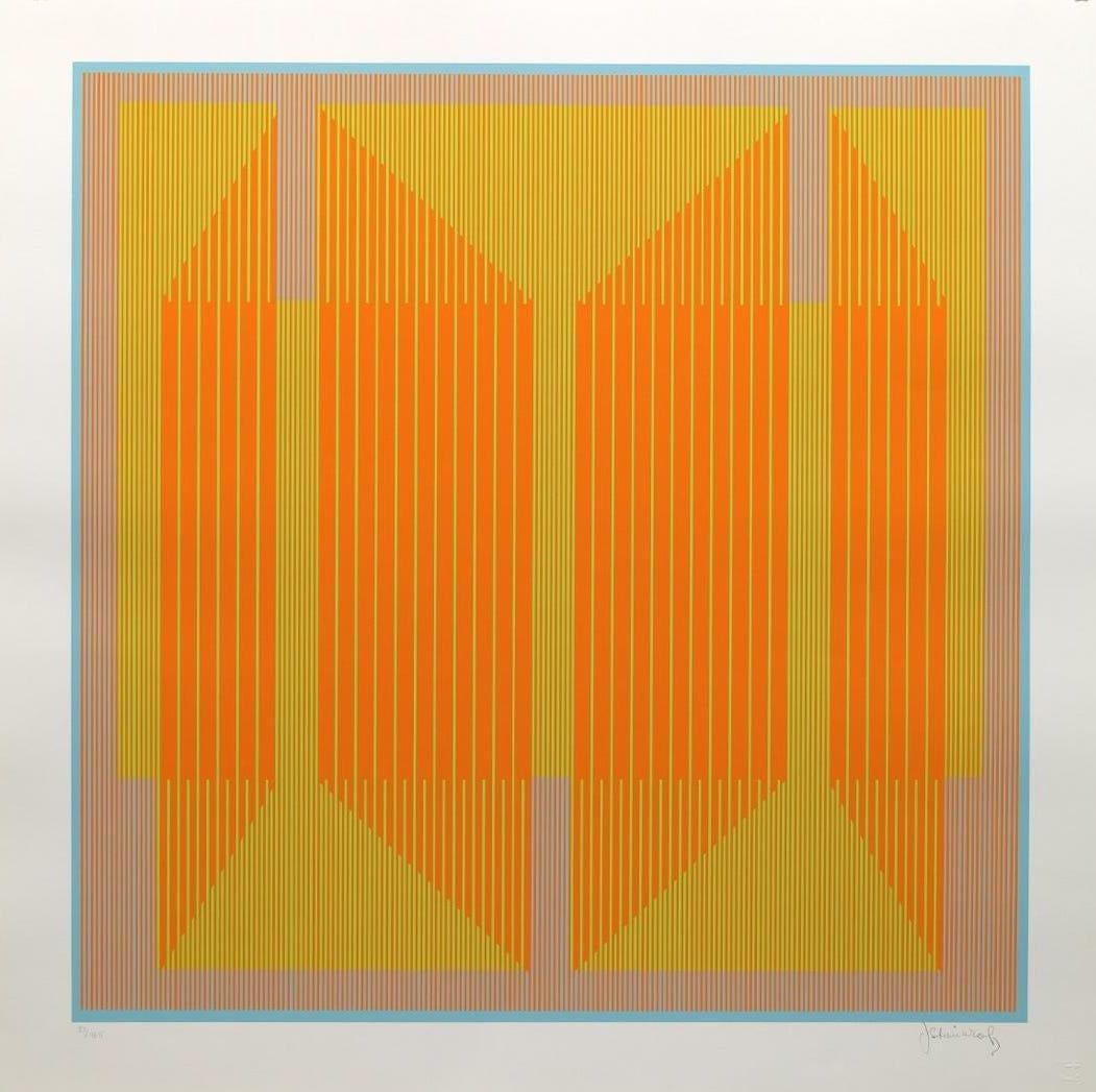 Emerging Orange - Print by Julian Stanczak