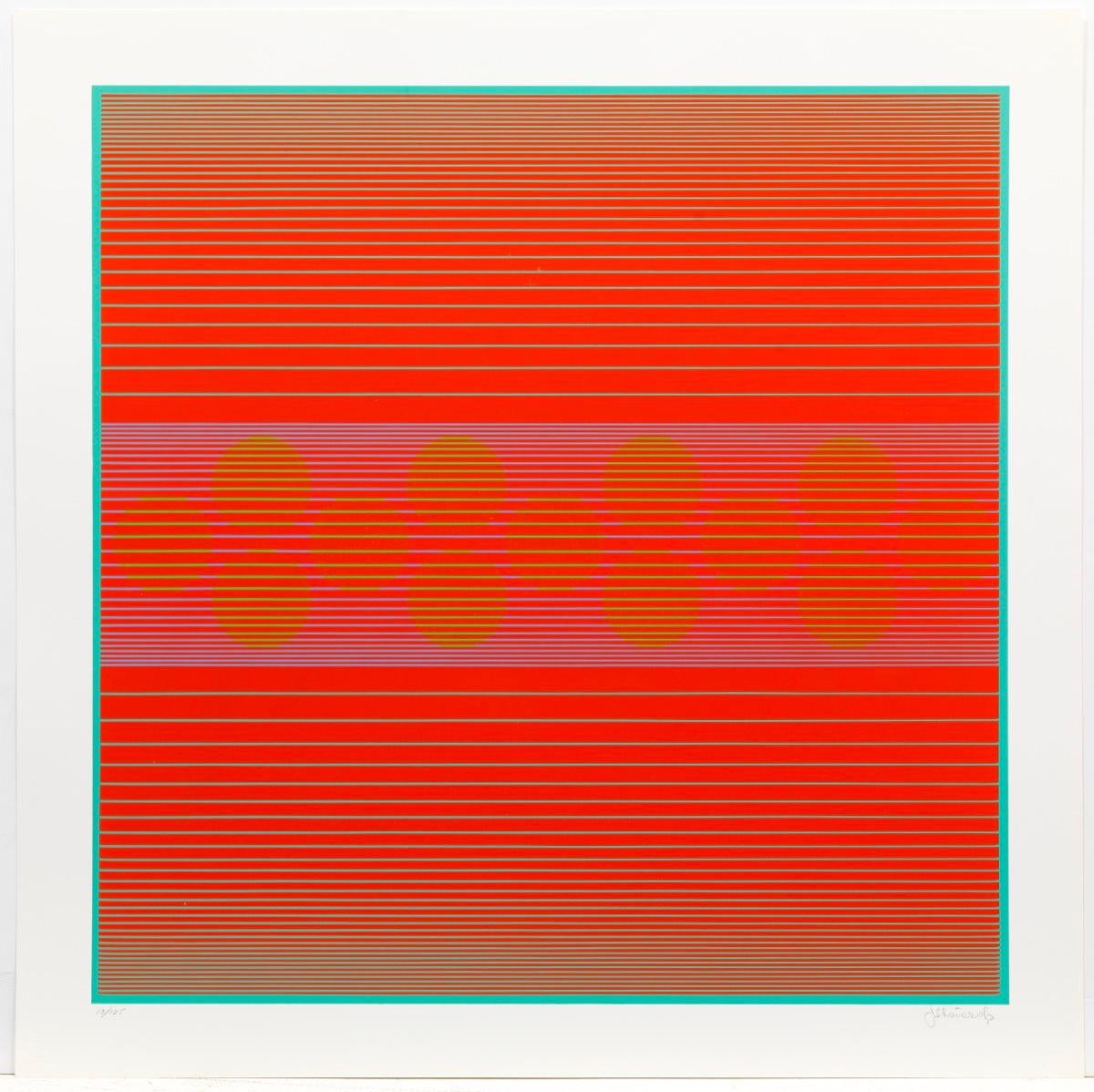 Median with Circles, from Variants  1970  Screenprint  28 3/4 x 28 3/4 in.  Edit - Print by Julian Stanczak