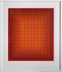 Sequential Chroma, Op Art Screenprint by Julian Stanczak