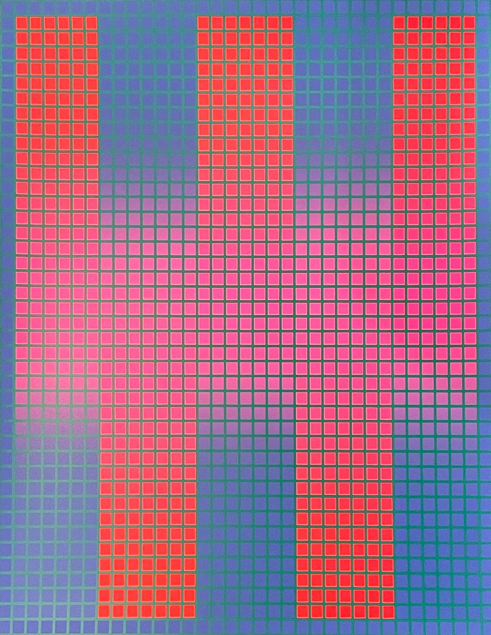 Abstract Print Julian Stanczak - Intrusion