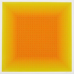 Gelbgelber Filter, Op-Art-Siebdruck von Julian Stanczak