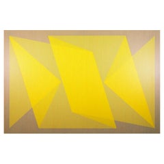 Julian Stanczak Radiant Twist Signed Op Art Acrylic Painting on Canvas Framed