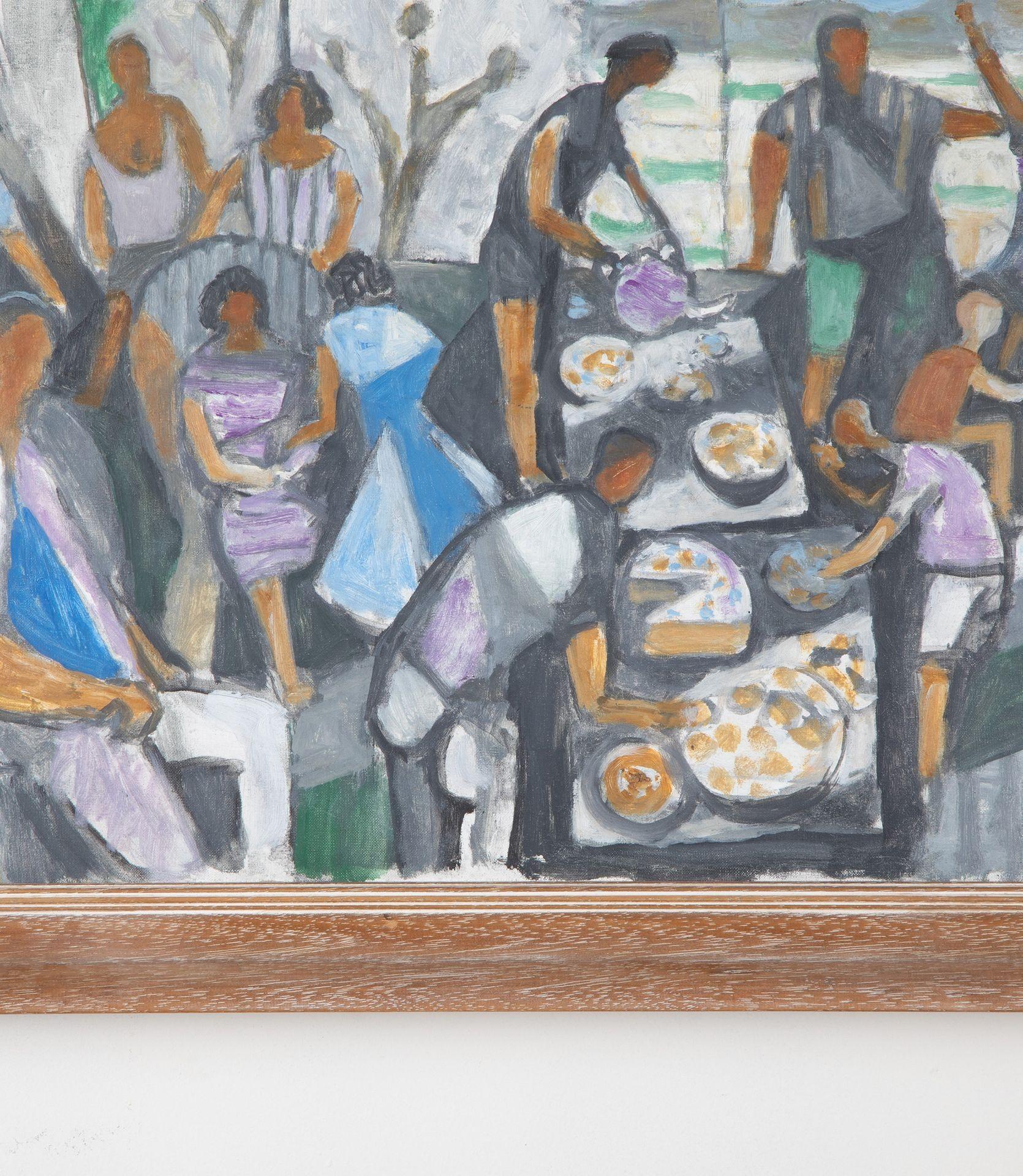 Gemälde „Mediterraneanisches Fest“ von Julian Trevelyan, Öl auf Leinwand, 20. Jahrhundert im Angebot 1