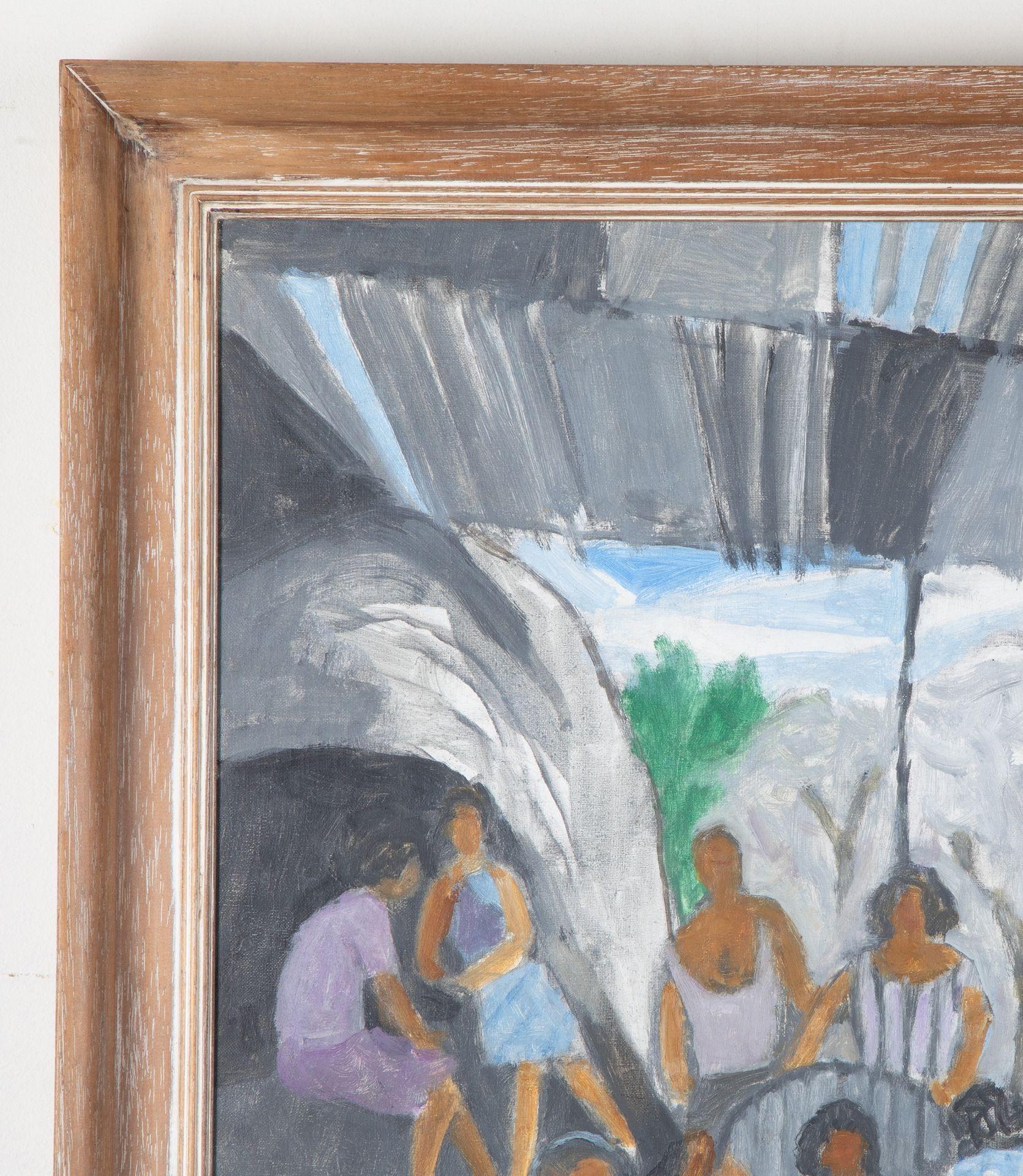 Gemälde „Mediterraneanisches Fest“ von Julian Trevelyan, Öl auf Leinwand, 20. Jahrhundert im Angebot 2