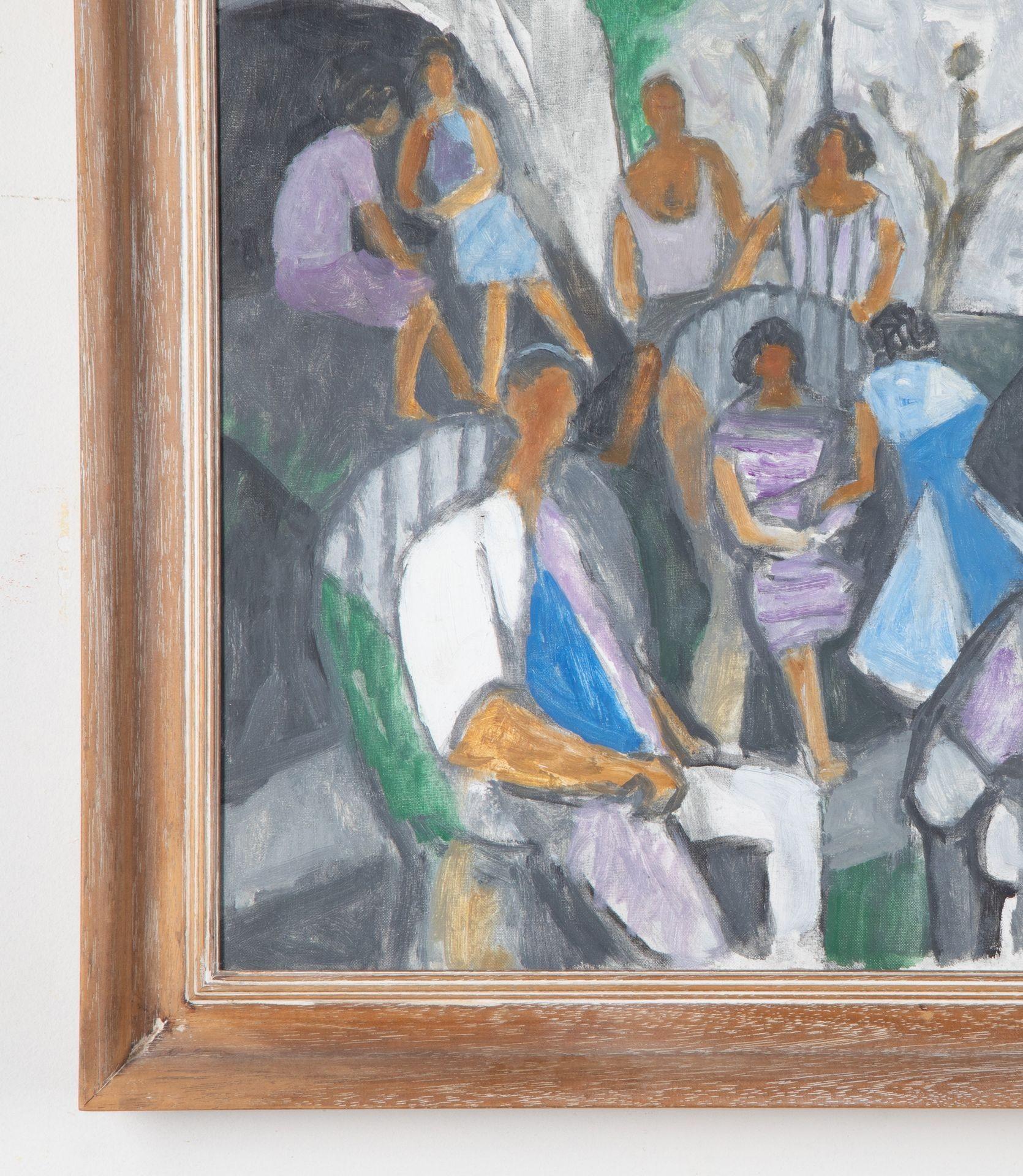 Gemälde „Mediterraneanisches Fest“ von Julian Trevelyan, Öl auf Leinwand, 20. Jahrhundert im Angebot 3