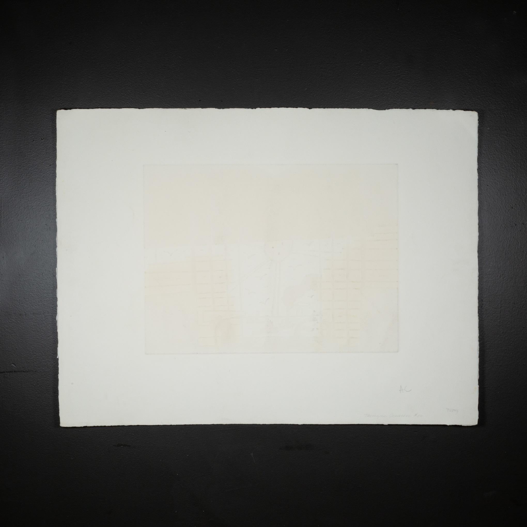 Julian Trevelyan, Gravesend, 51/75, signiert, Radierung, britische Kunst, 1969 (Britisch) im Angebot