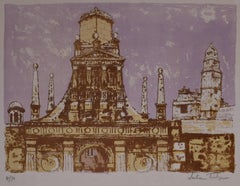Caius College Cambridge: Julian Trevelyan - litografía Modern British Art