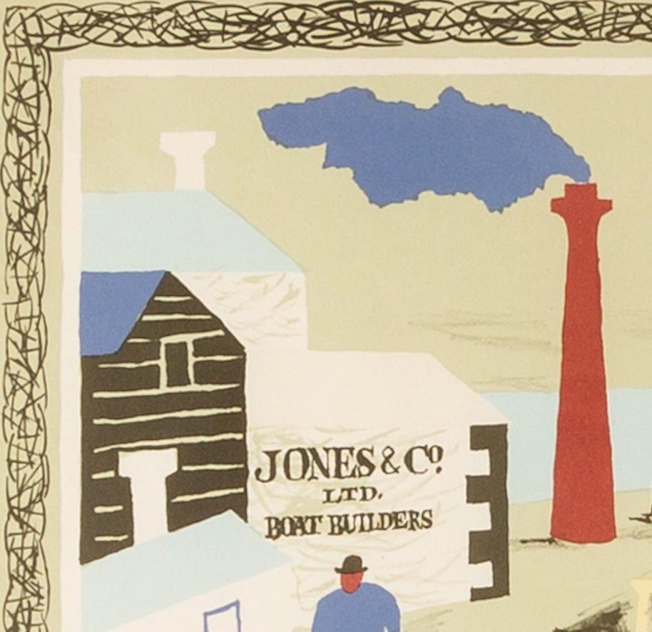 Julian Trevelyan 1910-1988
Port (d'après des tirages de l'école), 1946
lithographie
49.7 x 86 cm
19 5/8 x 33 7/8 in
signé au crayon

Julian Trevelyan est un artiste britannique important du XXe siècle.
 
Fils unique du poète Robert Calverley