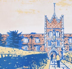 Jesus College, Cambridge lithograph by Julian Trevelyan