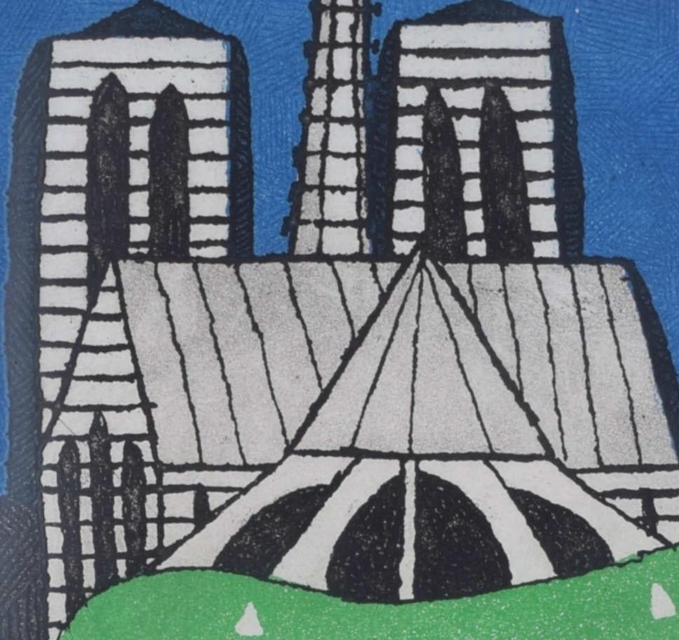 Julian Trevelyan, Notre Dame de Paris, etching and aquatint For Sale 1