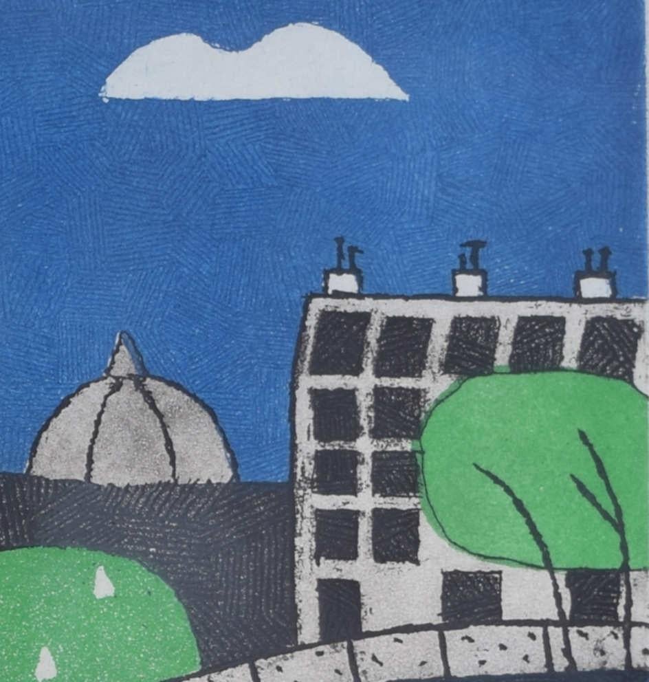 Julian Trevelyan, Notre Dame de Paris, etching and aquatint For Sale 4