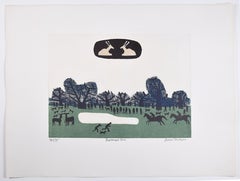 Julian Trevelyan Richmond Park Etching Modern British Art London Print UK Thames