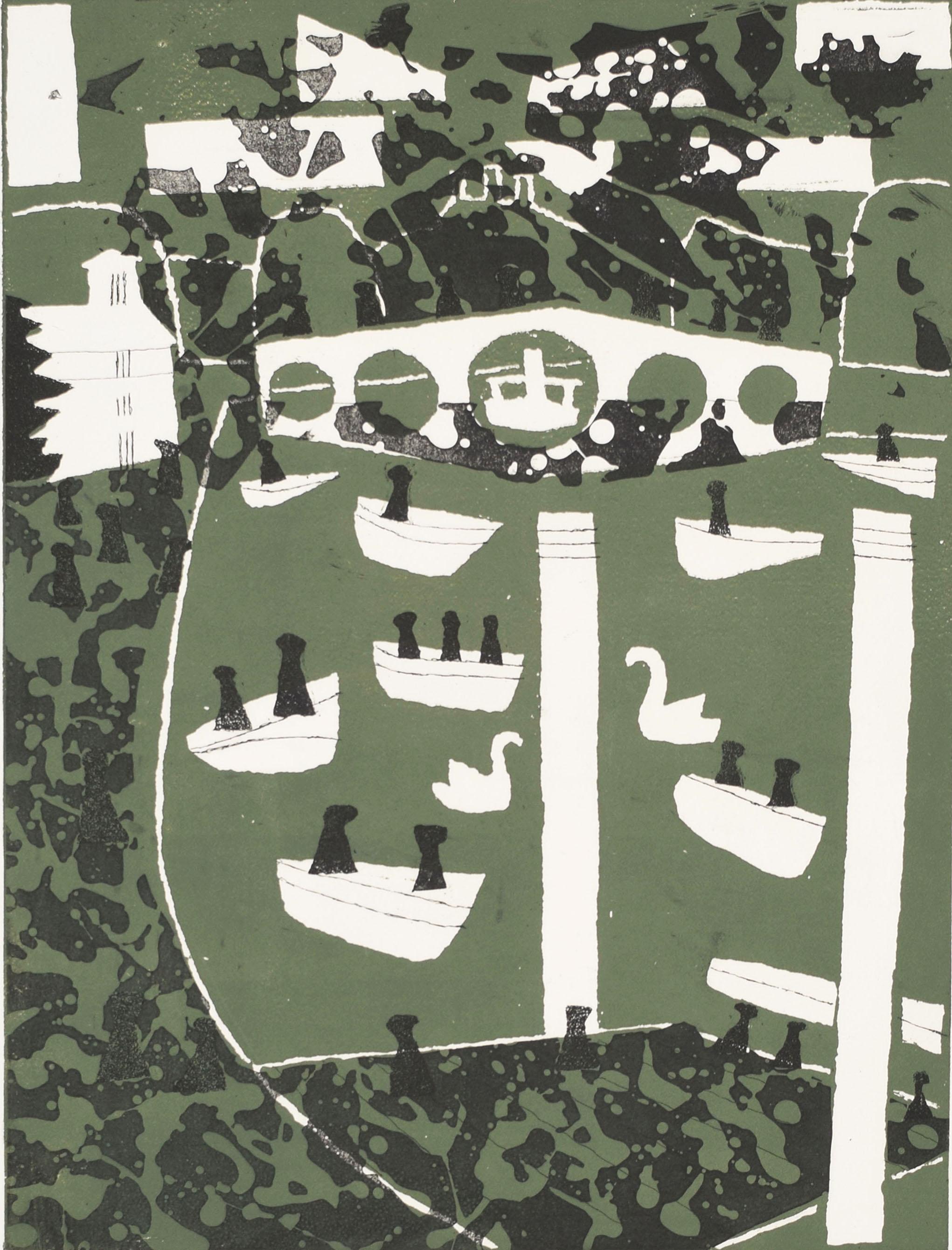 Julian Trevelyan Richmond Thames Series London Acquaforte Stampa d'Arte Moderna British in vendita 3