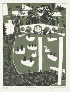 Julian Trevelyan Richmond Thames Series London Acquaforte Stampa d'Arte Moderna British