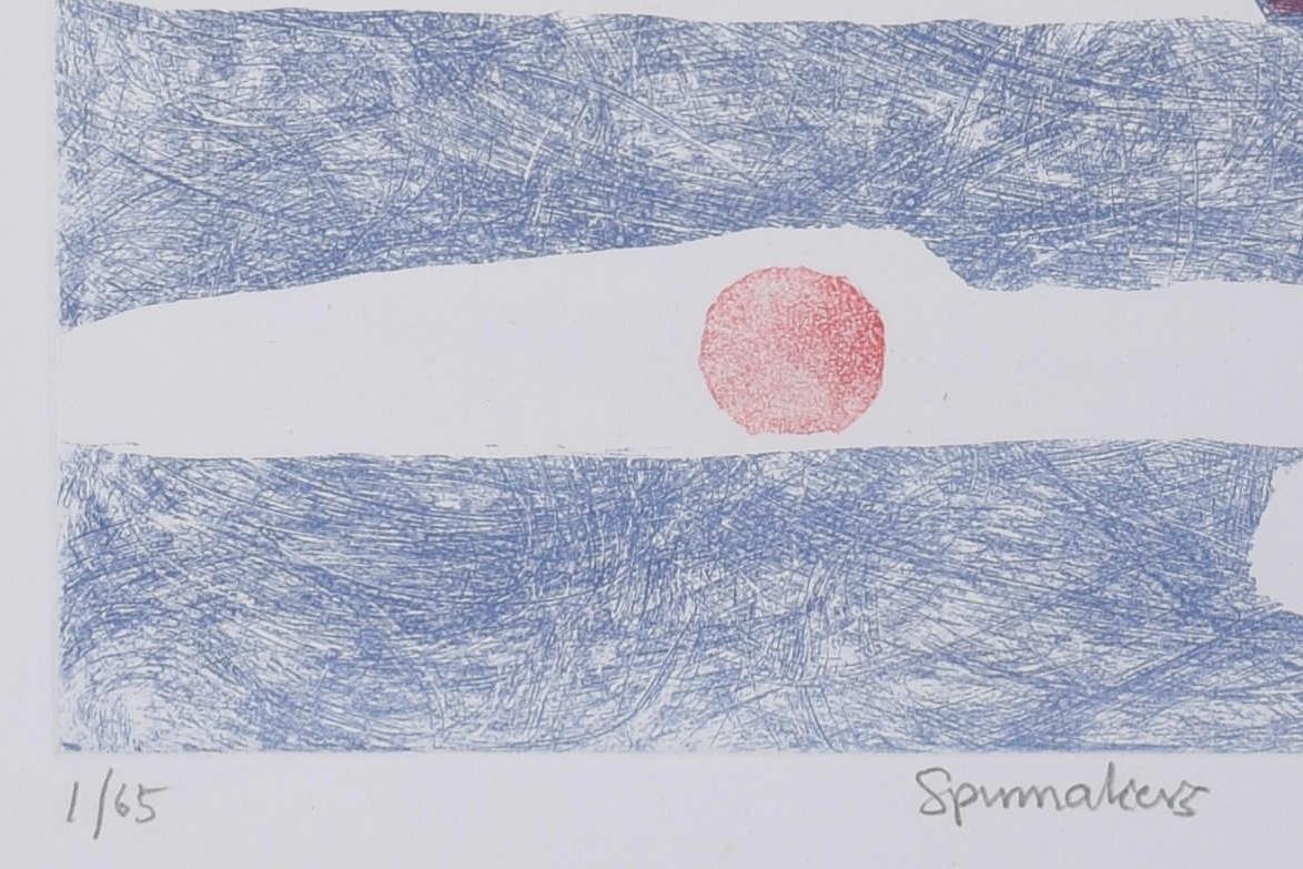 Julian Trevelyan: ''Spinnakers'' Segelboote, moderner britischer Kunstdruck im Angebot 1