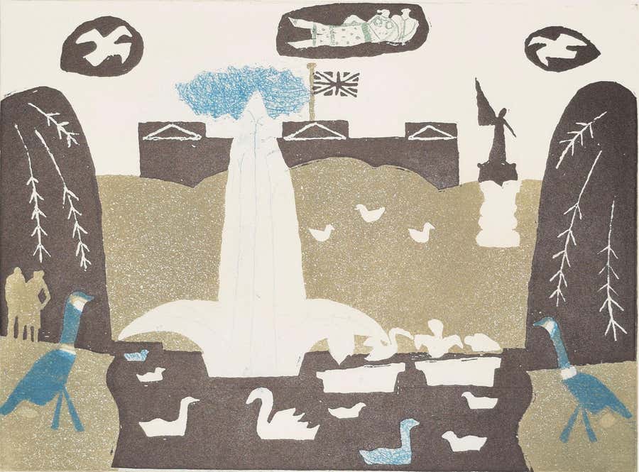 Julian Trevelyan St. James's Park London Etching Modern British Art Print UK
