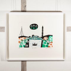 Kew Gardens, from London Parks, Green and Orange Graphic Print, 1969-70