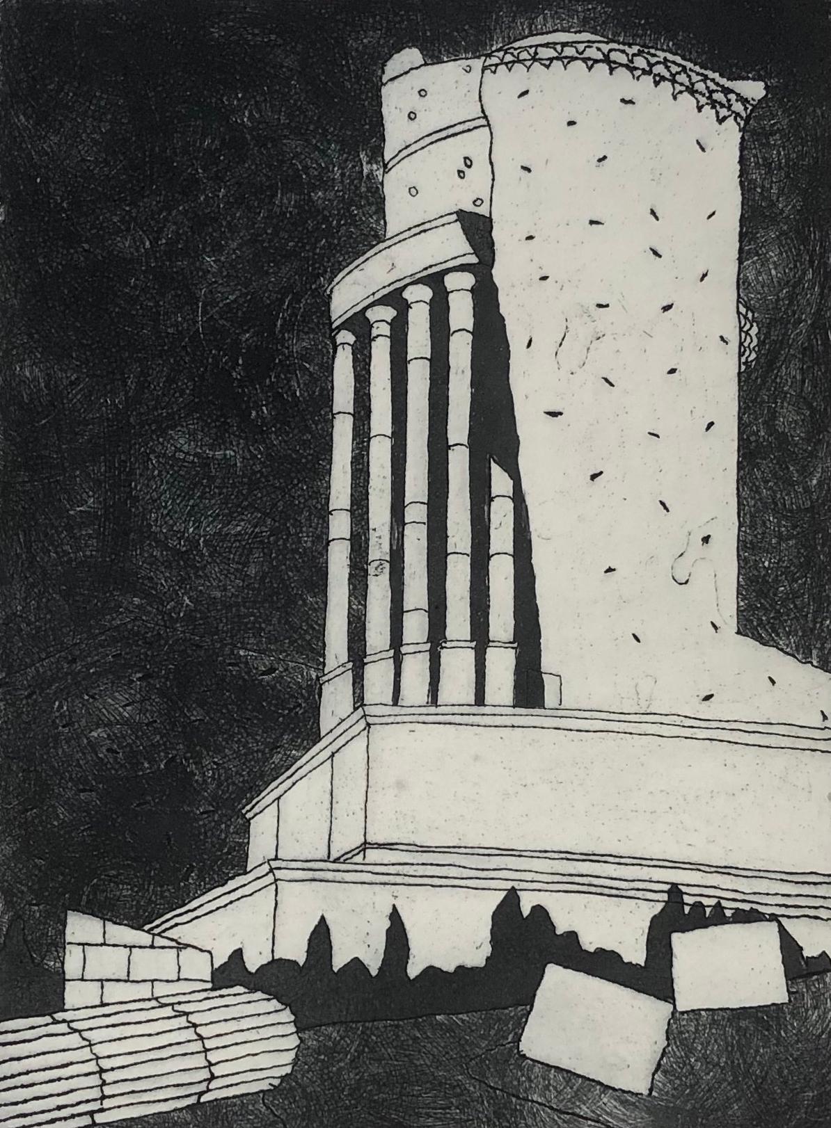 La Turbie - Print by Julian Trevelyan