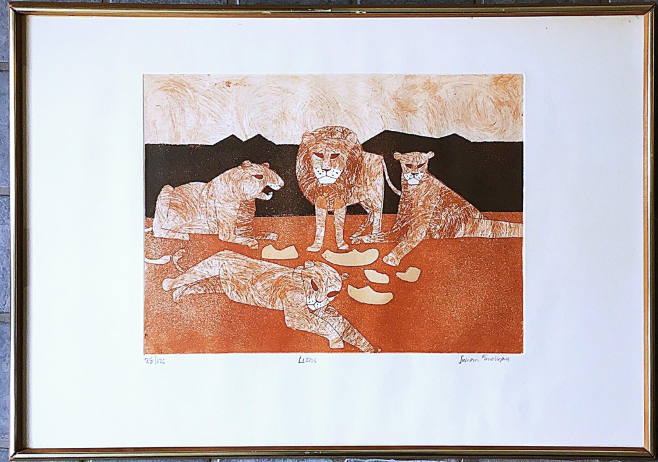 Lions ( Turner 194) - Modern Print by Julian Trevelyan