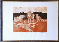 Lions ( Turner 194), Etching and aquatint by top British artist Signed/N Framed