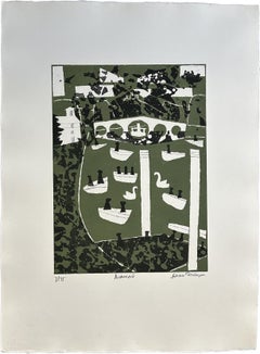 Richmond London Park 1969 Grabado al aguafuerte firmado de edición limitada