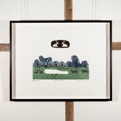 Richmond Park, from London Parks, Landscape with Horses and Deer Print, 1969-70