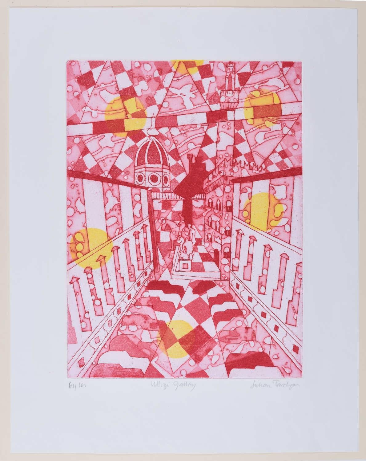 Acquaforte della Galleria Ufizzi di Julian Trevelyan in vendita 1