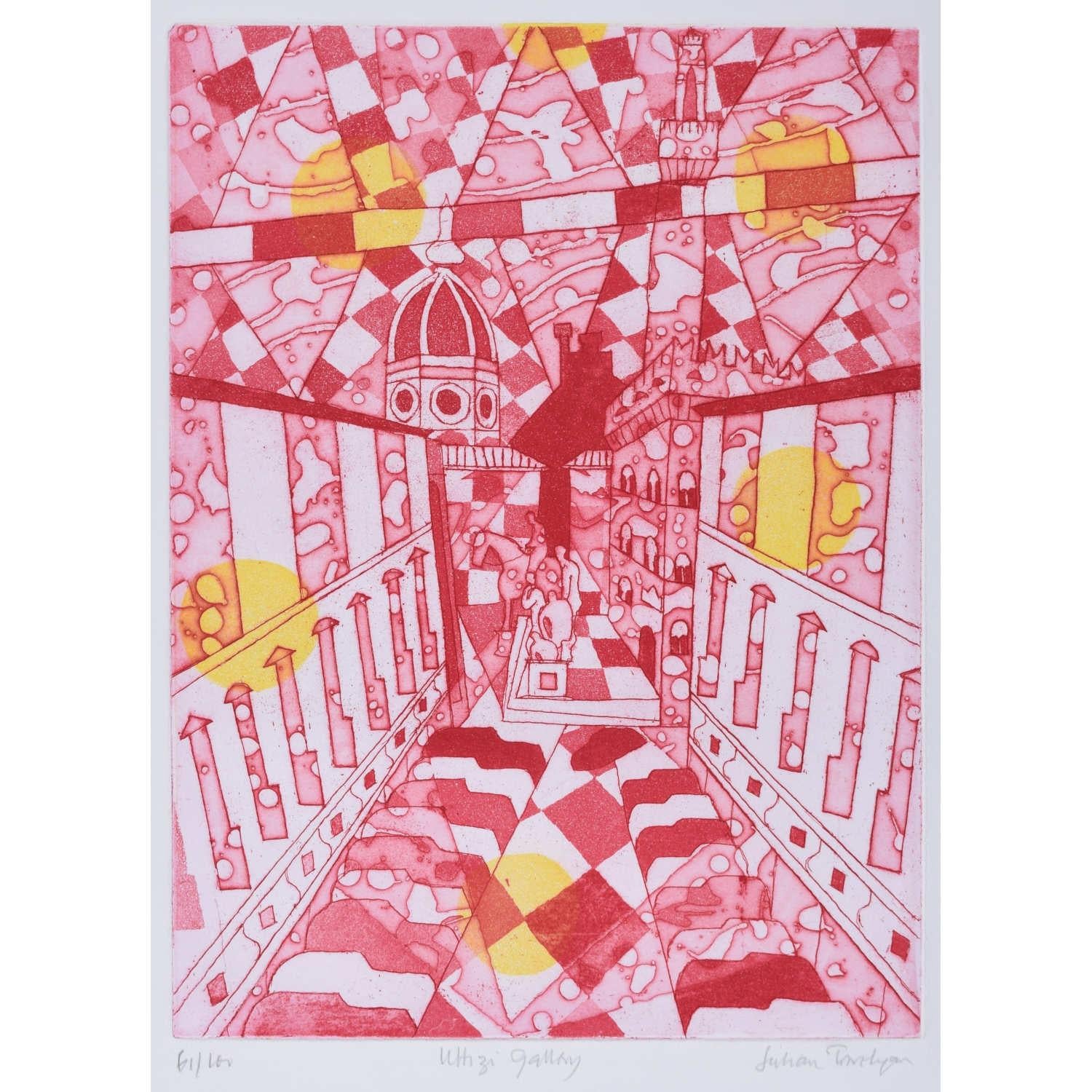 Acquaforte della Galleria Ufizzi di Julian Trevelyan in vendita 3