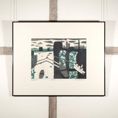 Windsor, from the Thames Suite - Contemporary Monochrome Cityscape Print, 20th C