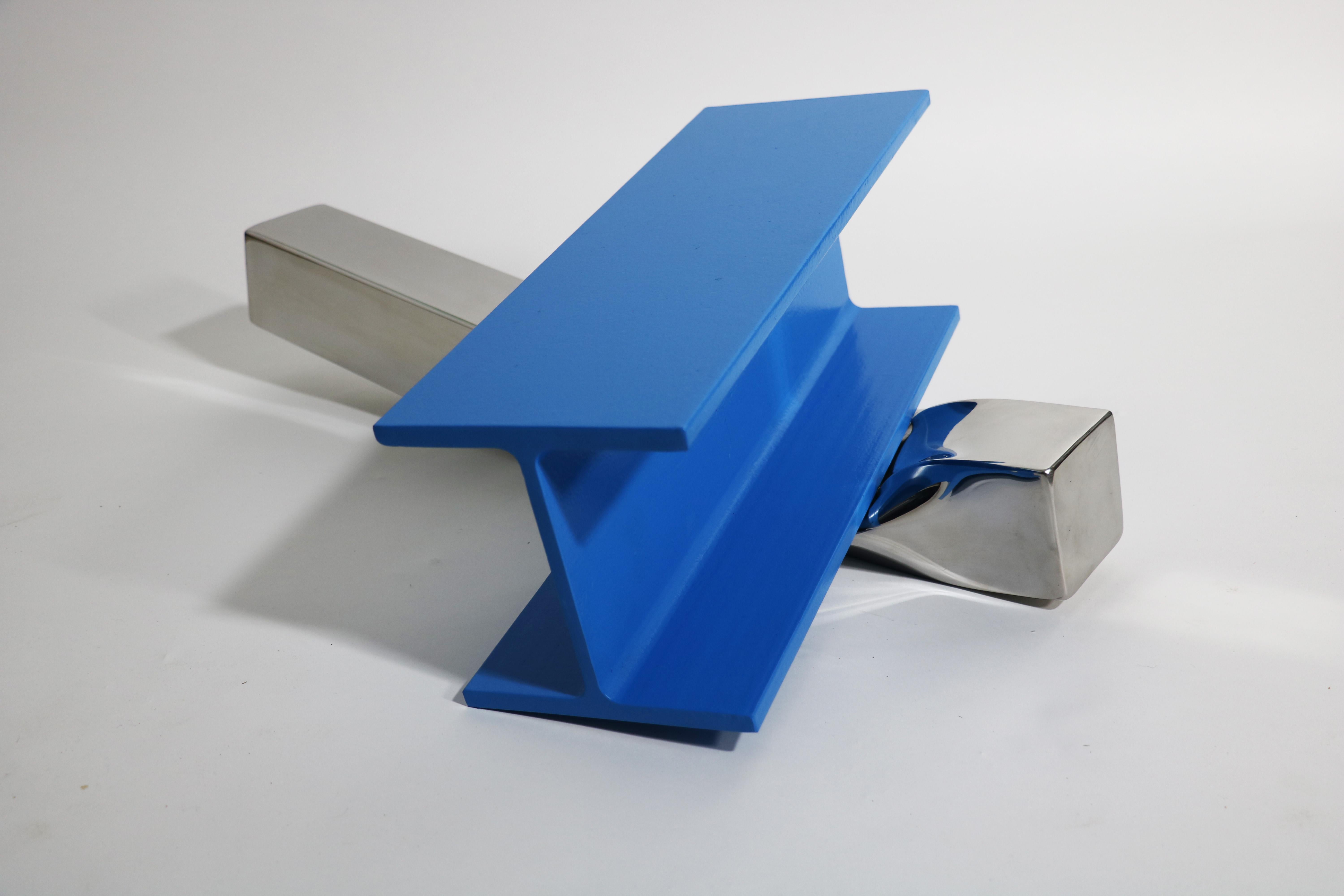 Julian Wild Abstract Sculpture - Crush Blue 3