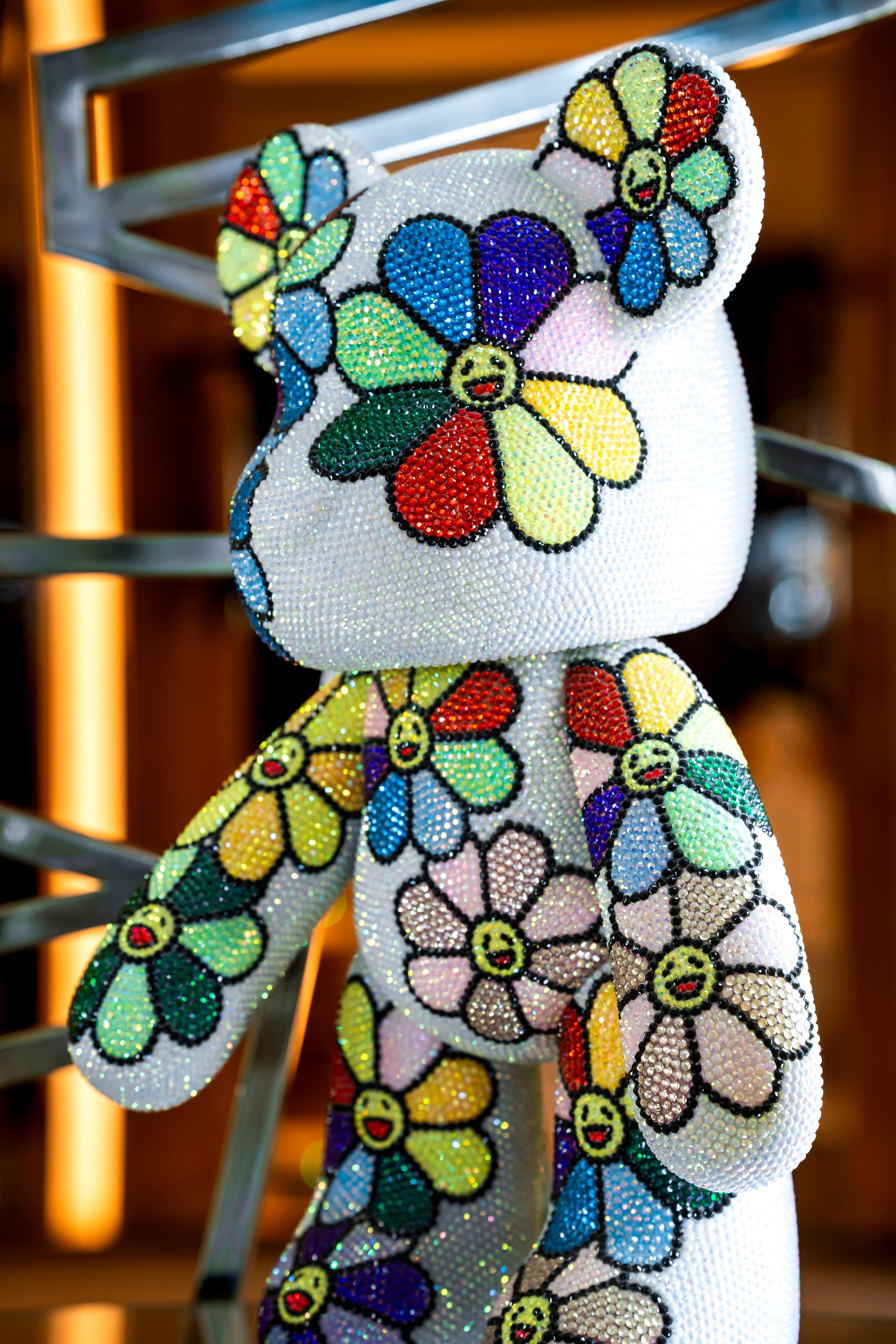 Unity Blooming Bear - Pop Art Sculpture by juliana berdugo