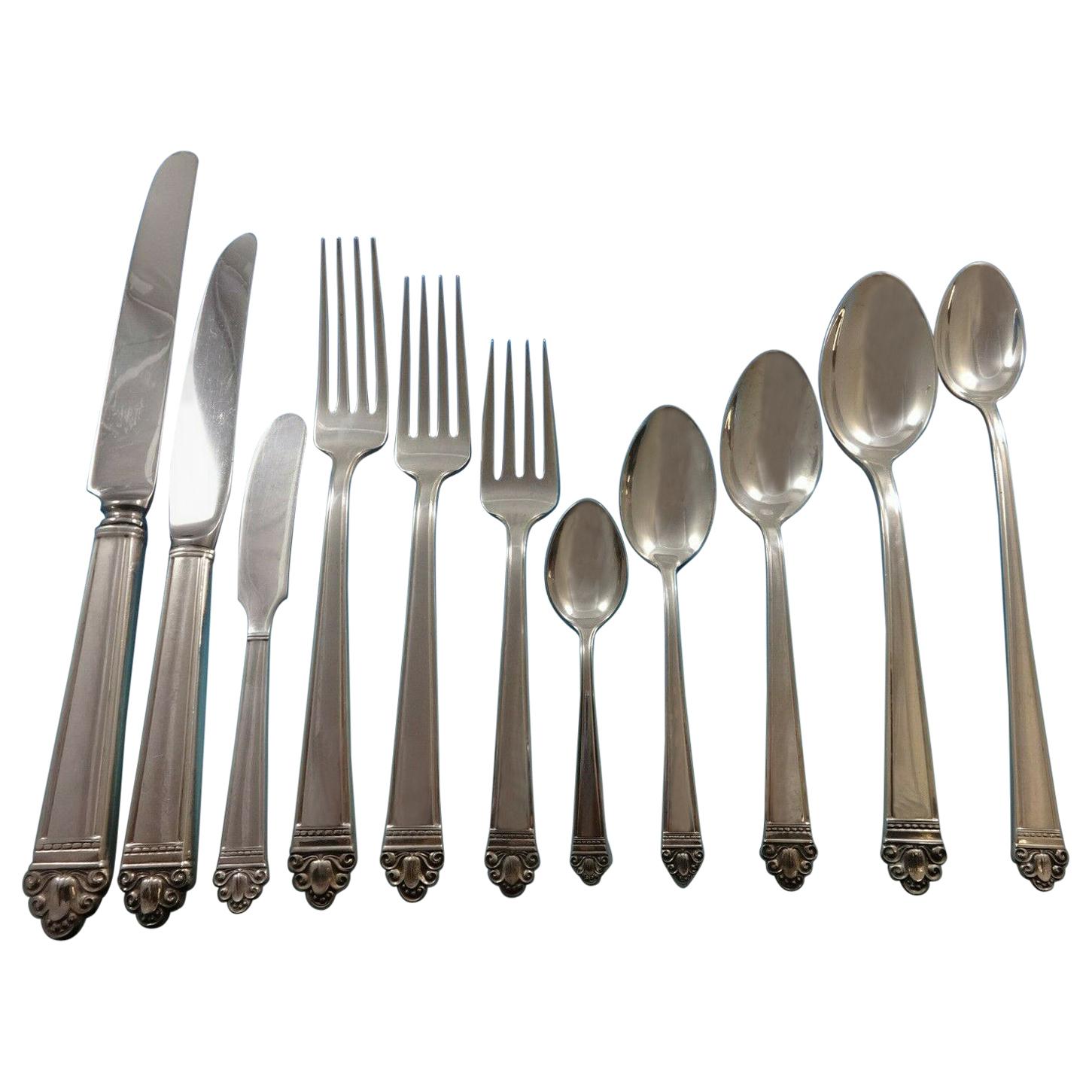 Juliana by Watson Sterling Silver Flatware Set Service 143 Pieces Dinner & Lunch For Sale