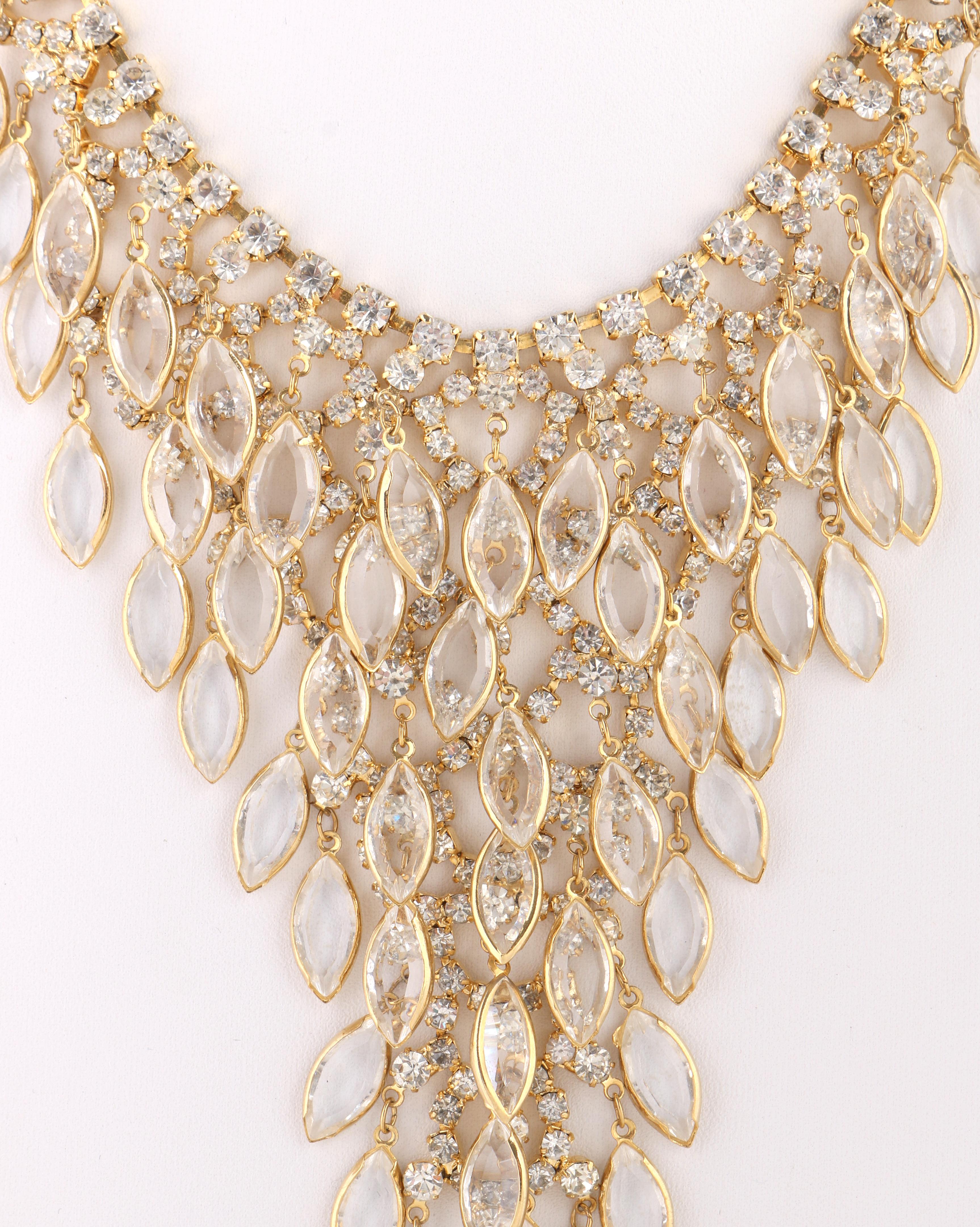 rhinestone bib necklace