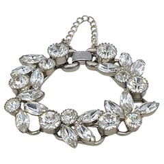 Used Juliana D&E Clear Rhinestone Linked Bracelet Perfect for Weddings