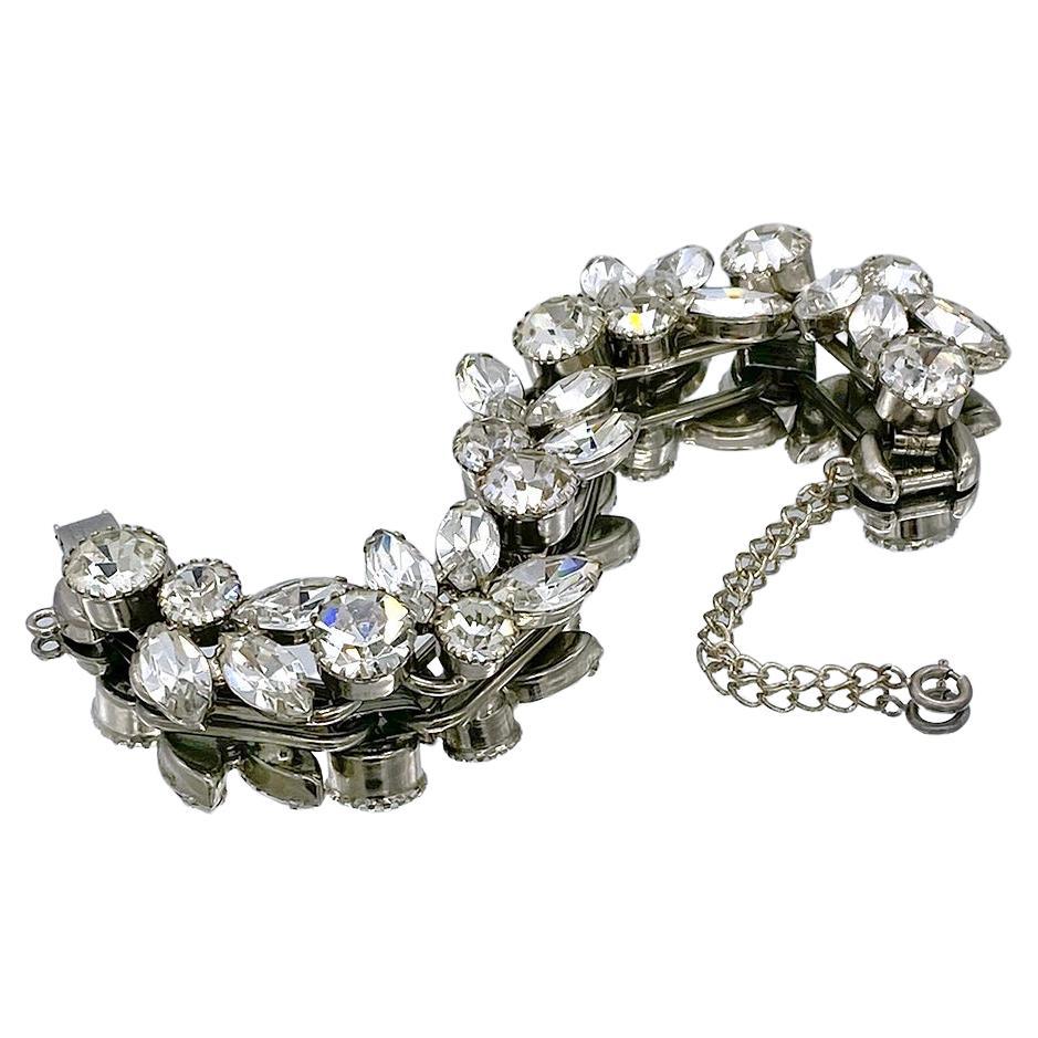 Juliana D&E Clear Rhinestone Linked Bracelet Perfect for Weddings