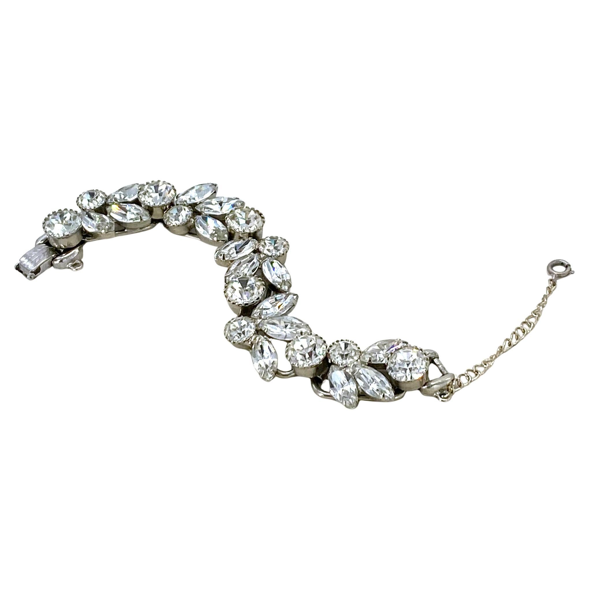 Juliana D&E Bracelet à maillons avec strass clairs parfait pour les mariages en vente