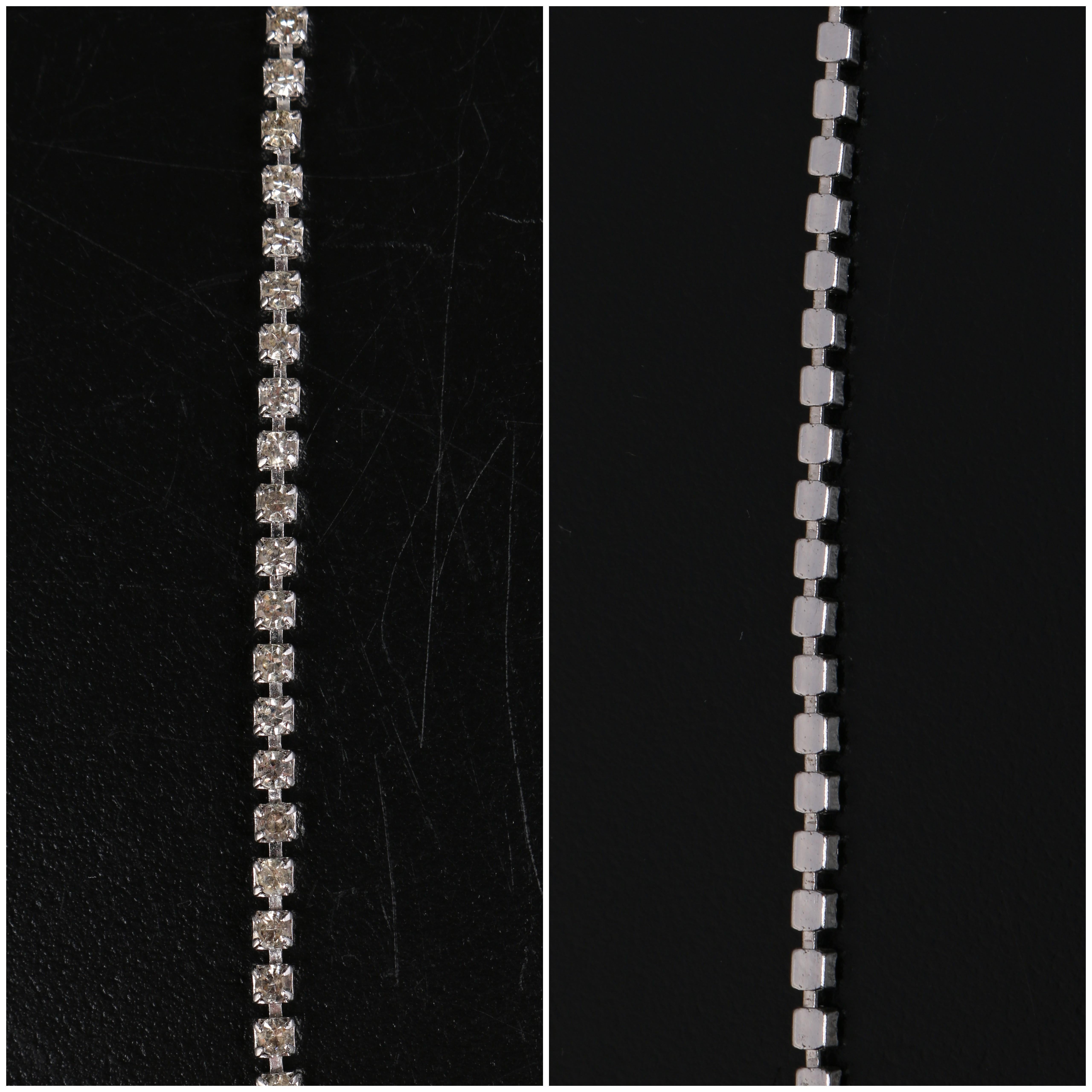 JULIANA D&E For VENDOME c.1960's Rhinestone Waterfall Bib Necklace & Earring Set 4
