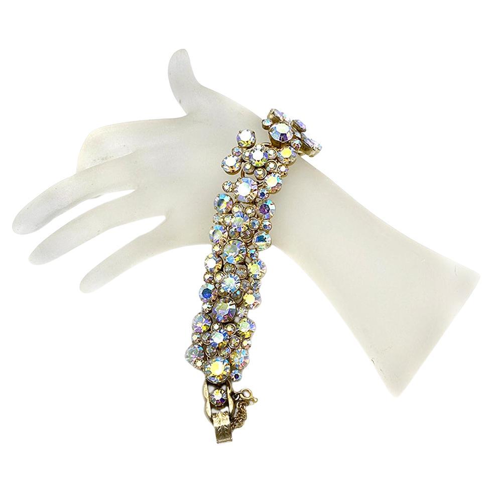 Juliana D&E Hollywood Regency Style Rhinestone Bracelet Perfect for Weddings For Sale